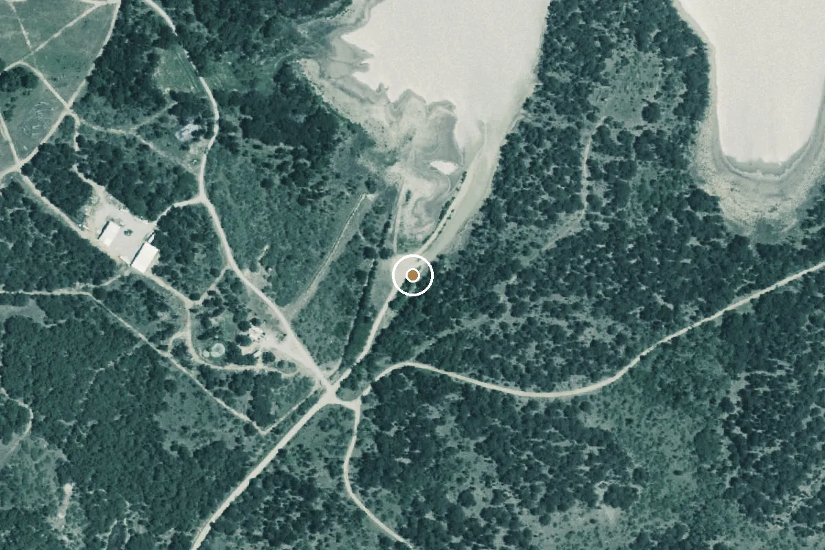 Aerial view of Lake Bridgeport Boat Ramp