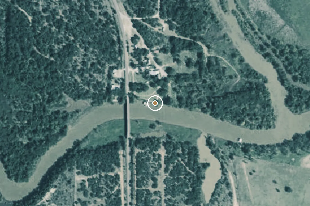 Aerial view of Lake Brownwood Boat Ramp