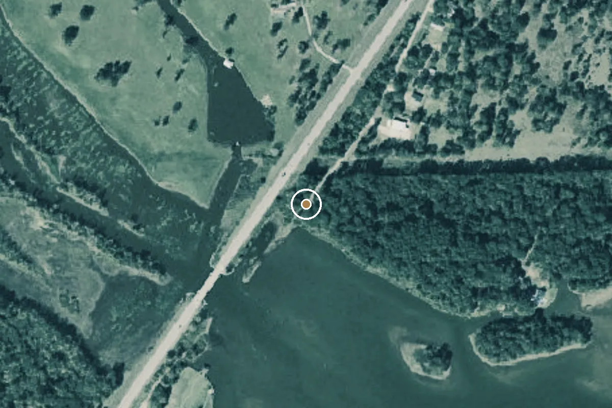 Aerial view of Lake Conroe Boat Ramp