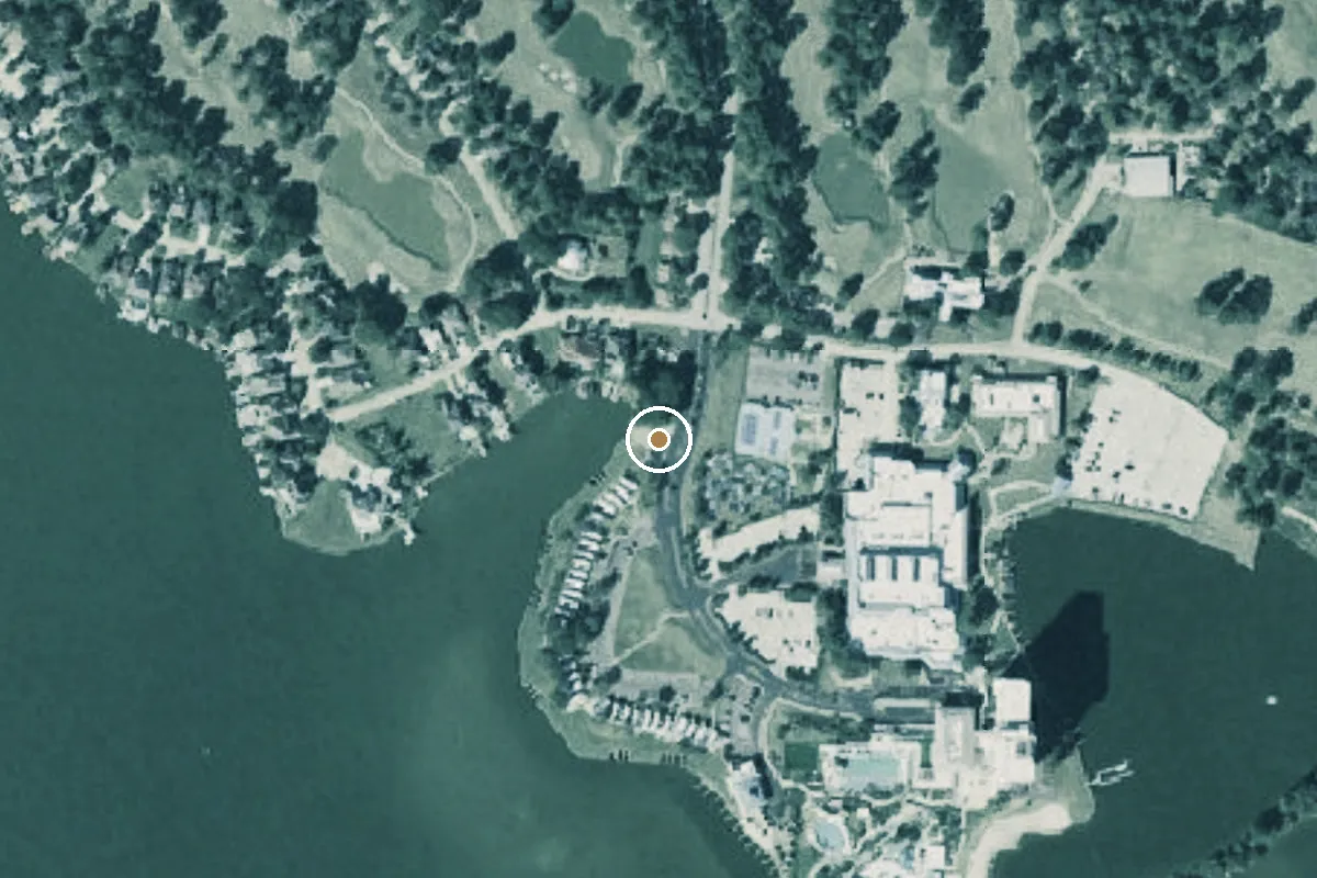 Aerial view of Lake Conroe Boat Ramp