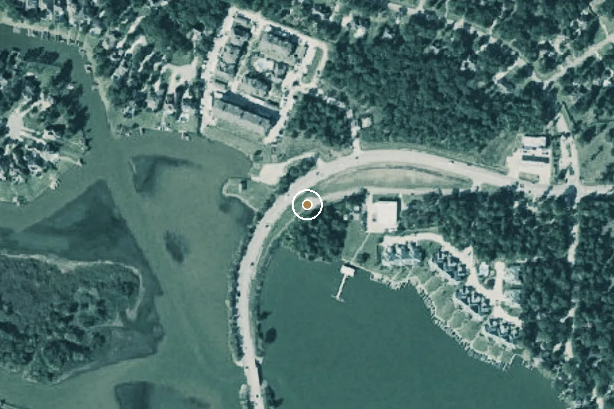 Aerial view of Lake Conroe Boat Ramp