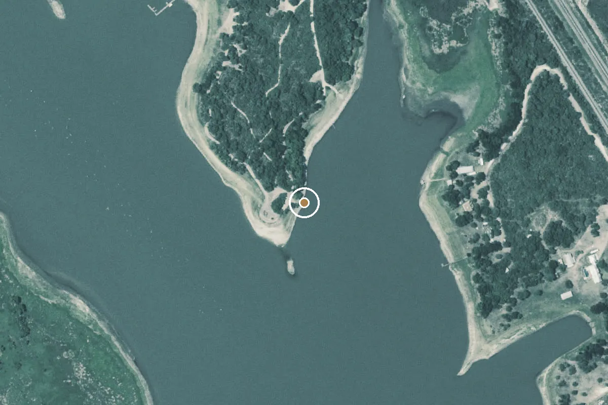 Aerial view of Lake Corpus Christi Boat Ramp