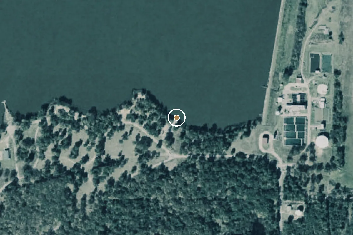 Aerial view of Lake Crook Boat Ramp