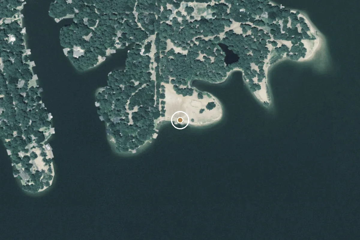Aerial view of Lake Cypress Springs Boat Ramp