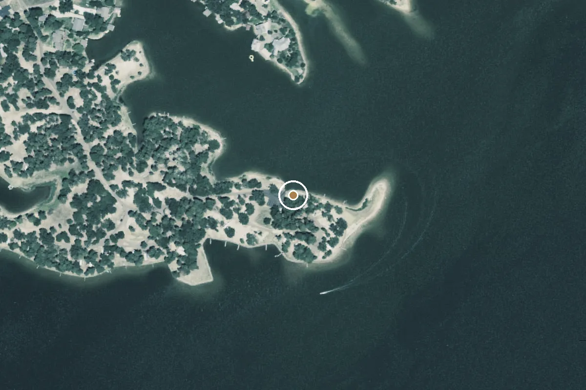 Aerial view of Lake Cypress Springs Boat Ramp