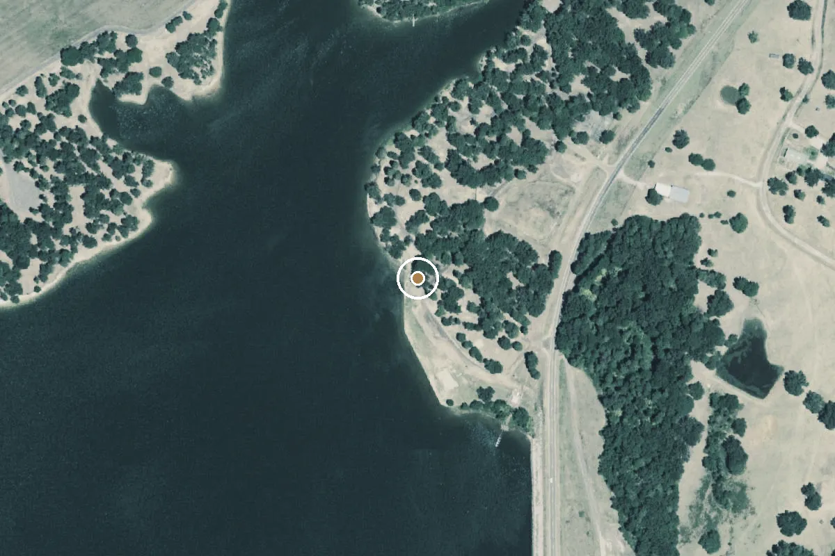 Aerial view of Lake Cypress Springs Boat Ramp