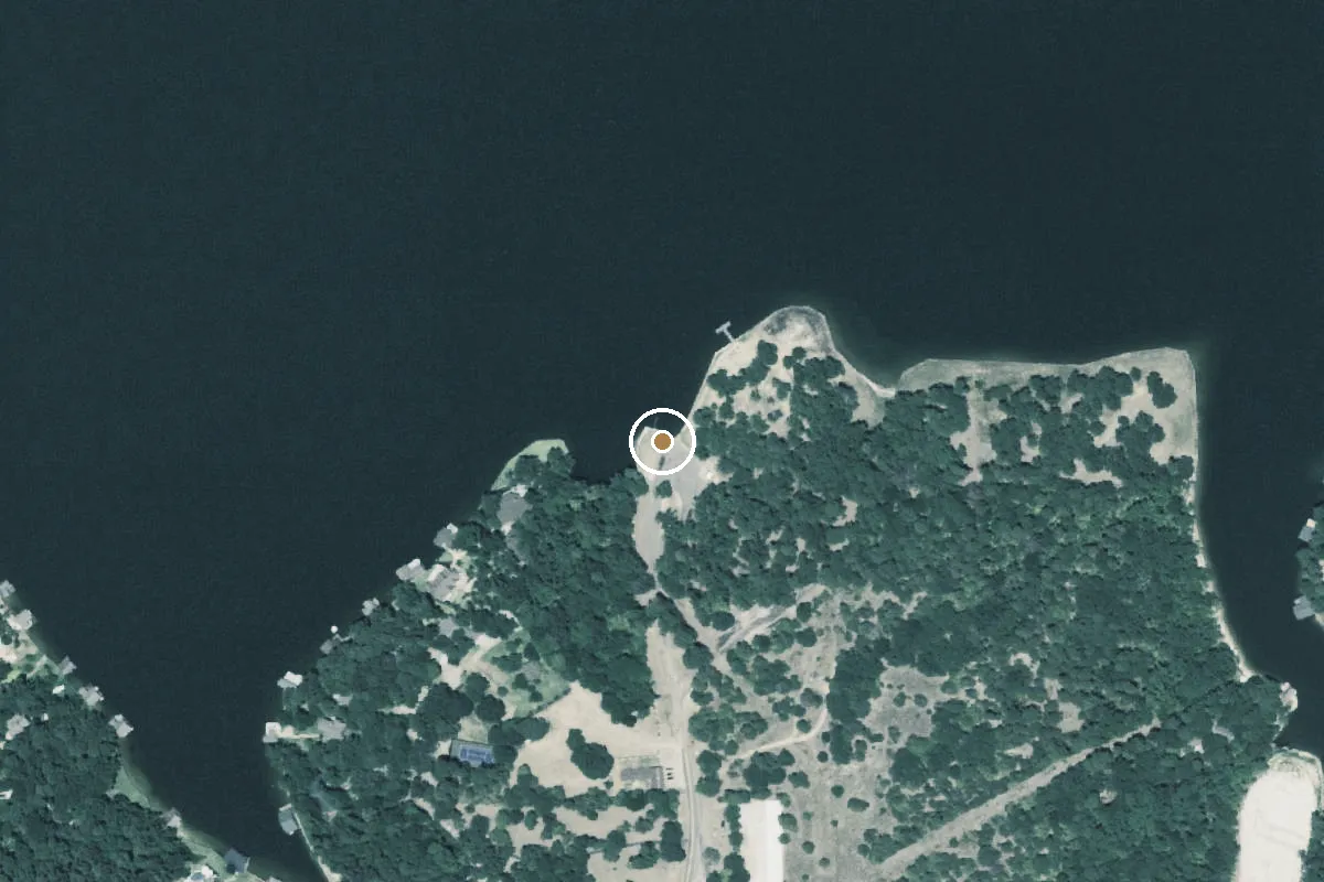 Aerial view of Lake Cypress Springs Boat Ramp