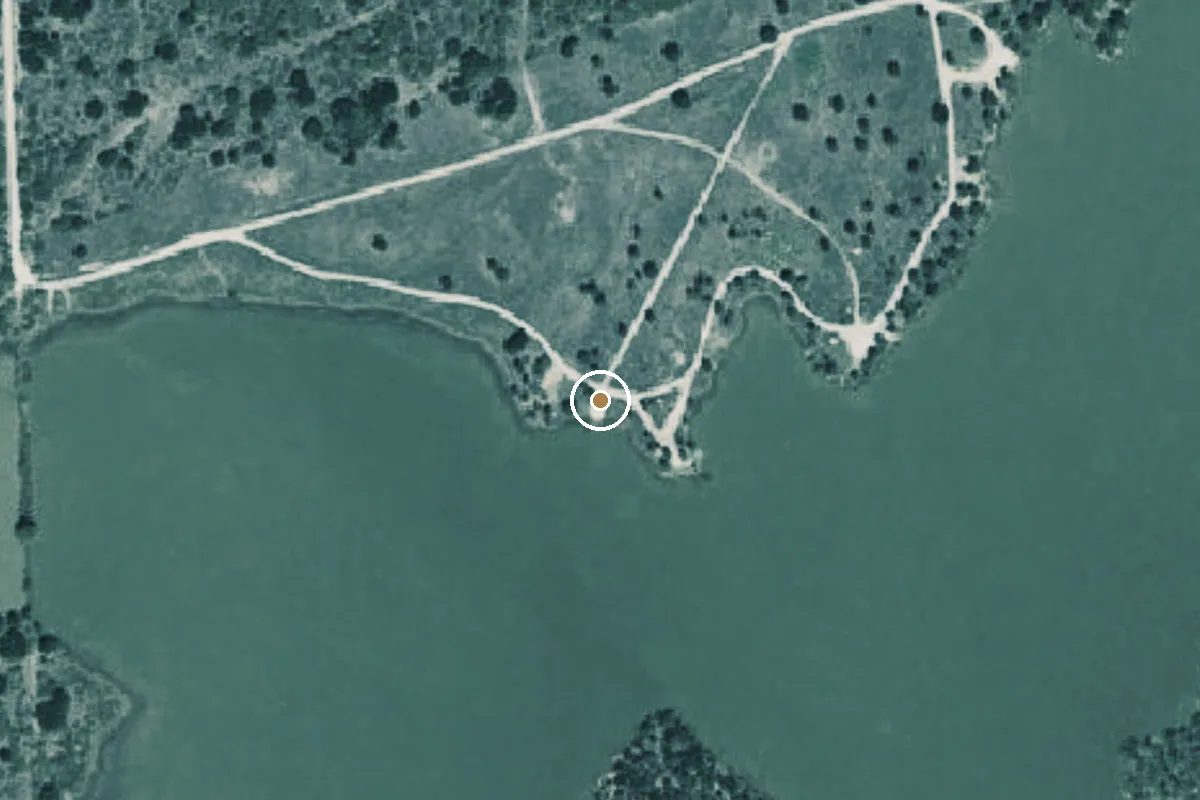 Aerial view of Lake Daniels Boat Ramp