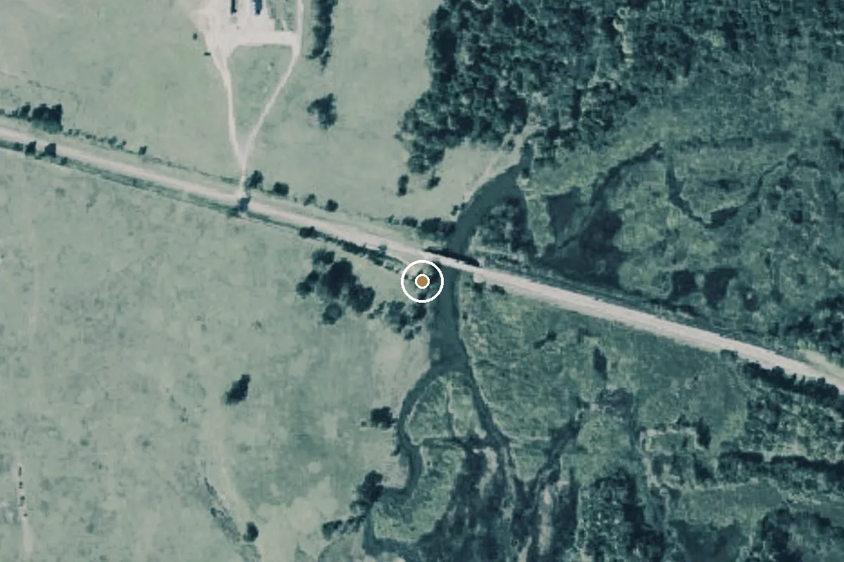 Aerial view of Lake Fork Boat Ramp