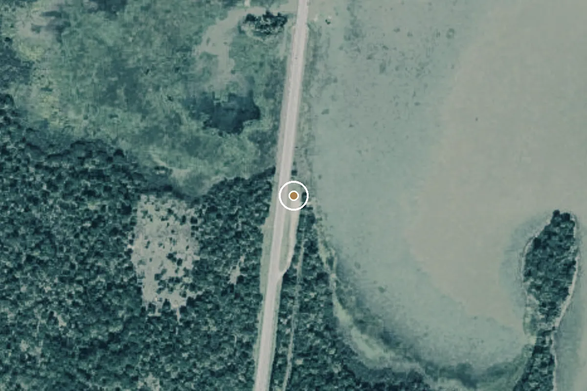 Aerial view of Lake Fork Boat Ramp