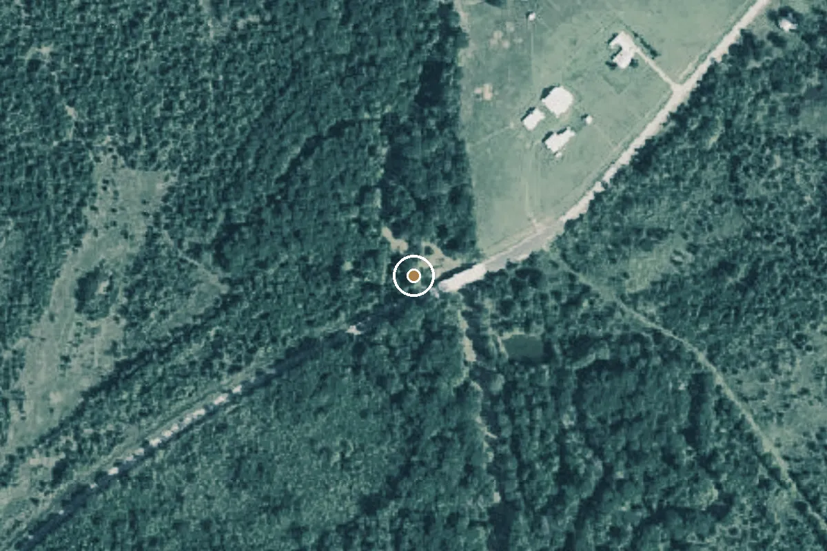 Aerial view of Lake Fork Creek Boat Ramp