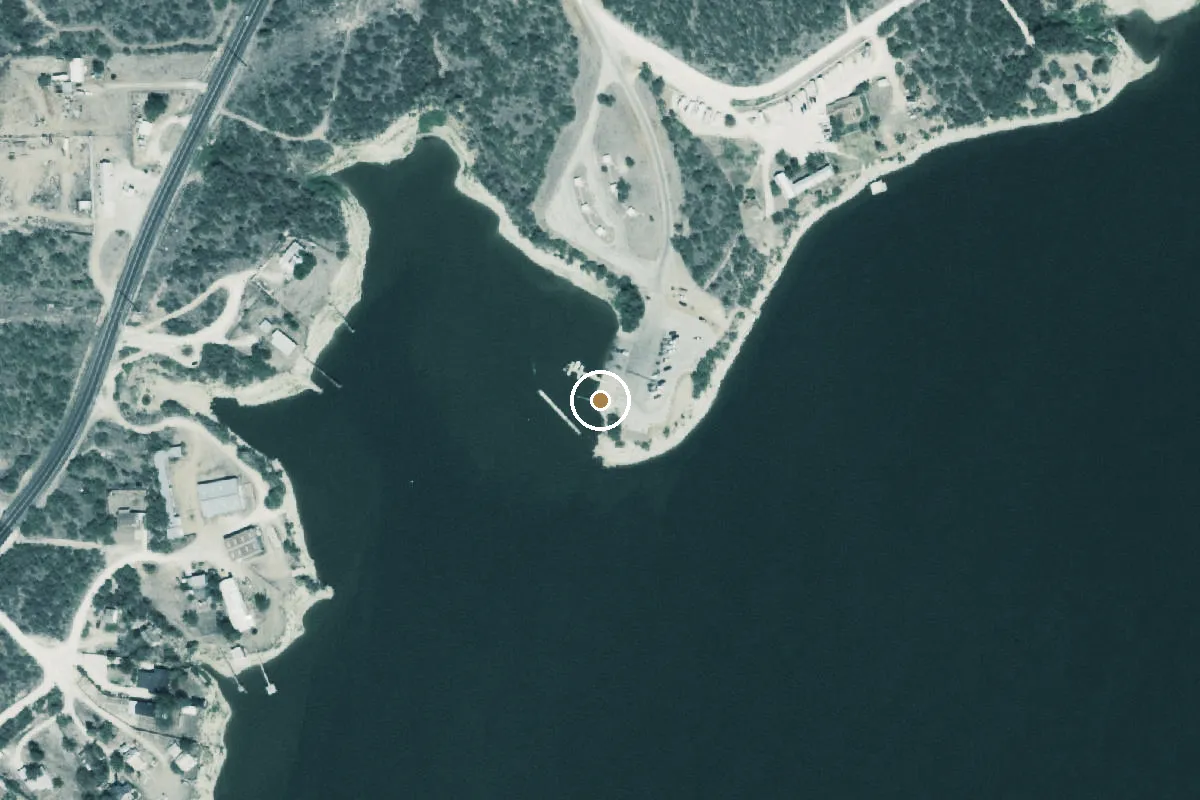 Aerial view of Lake Ft. Phantom Boat Ramp