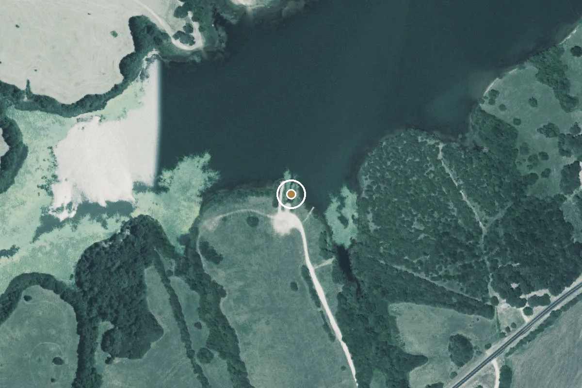 Aerial view of Lake Gibbons Boat Ramp