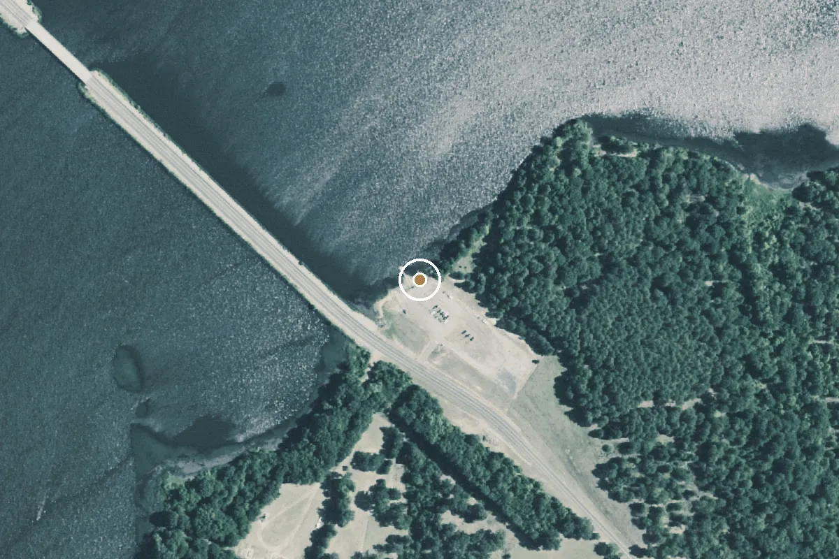 Aerial view of Lake Gilmer Boat Ramp