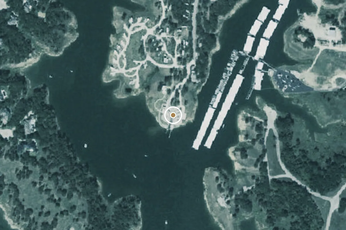 Aerial view of Lake Grapevine Boat Ramp