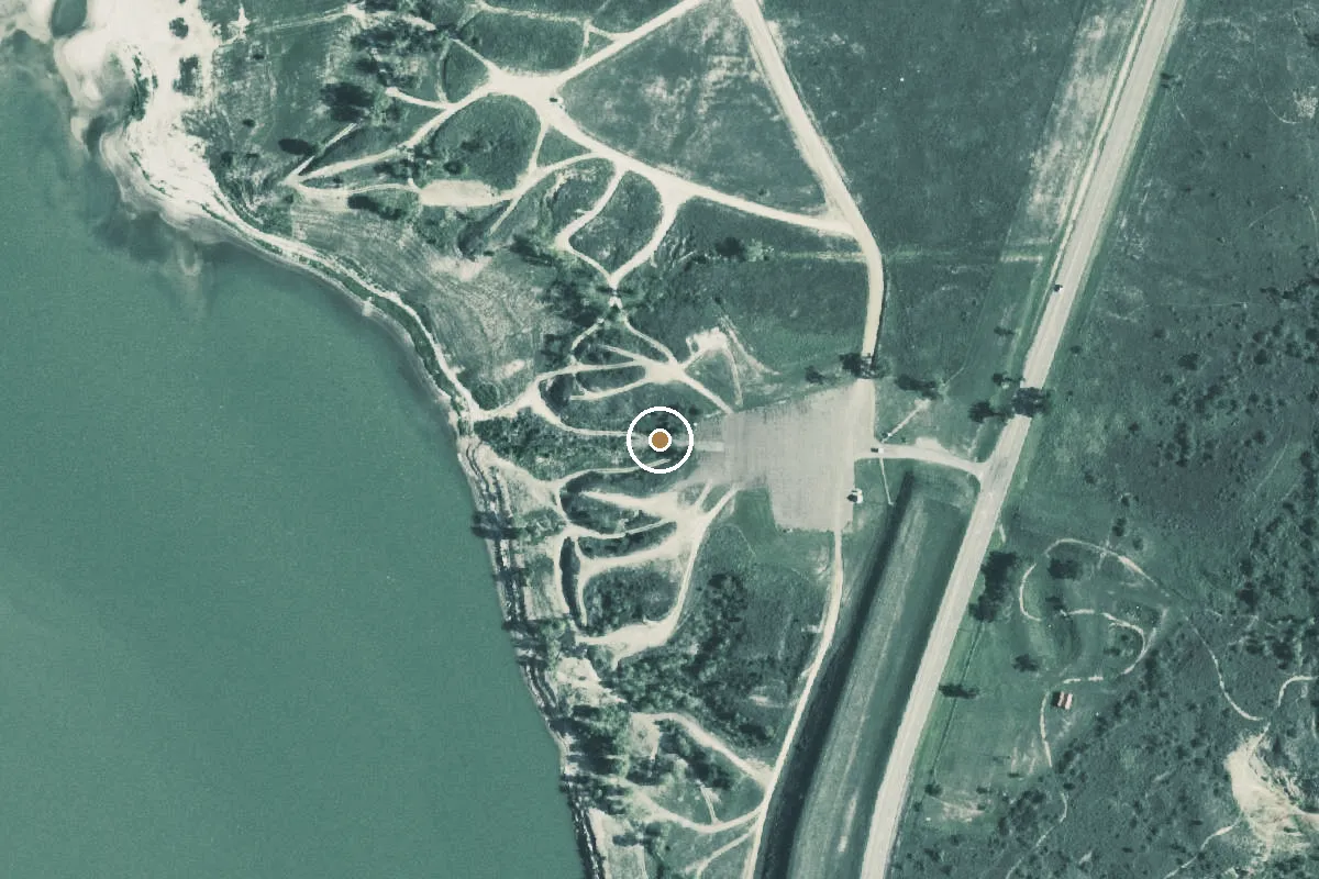 Aerial view of Lake Greenbelt Boat Ramp