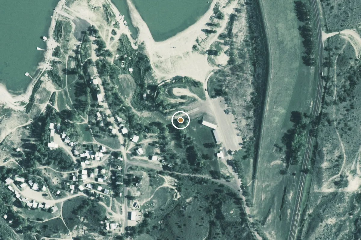 Aerial view of Lake Greenbelt Boat Ramp