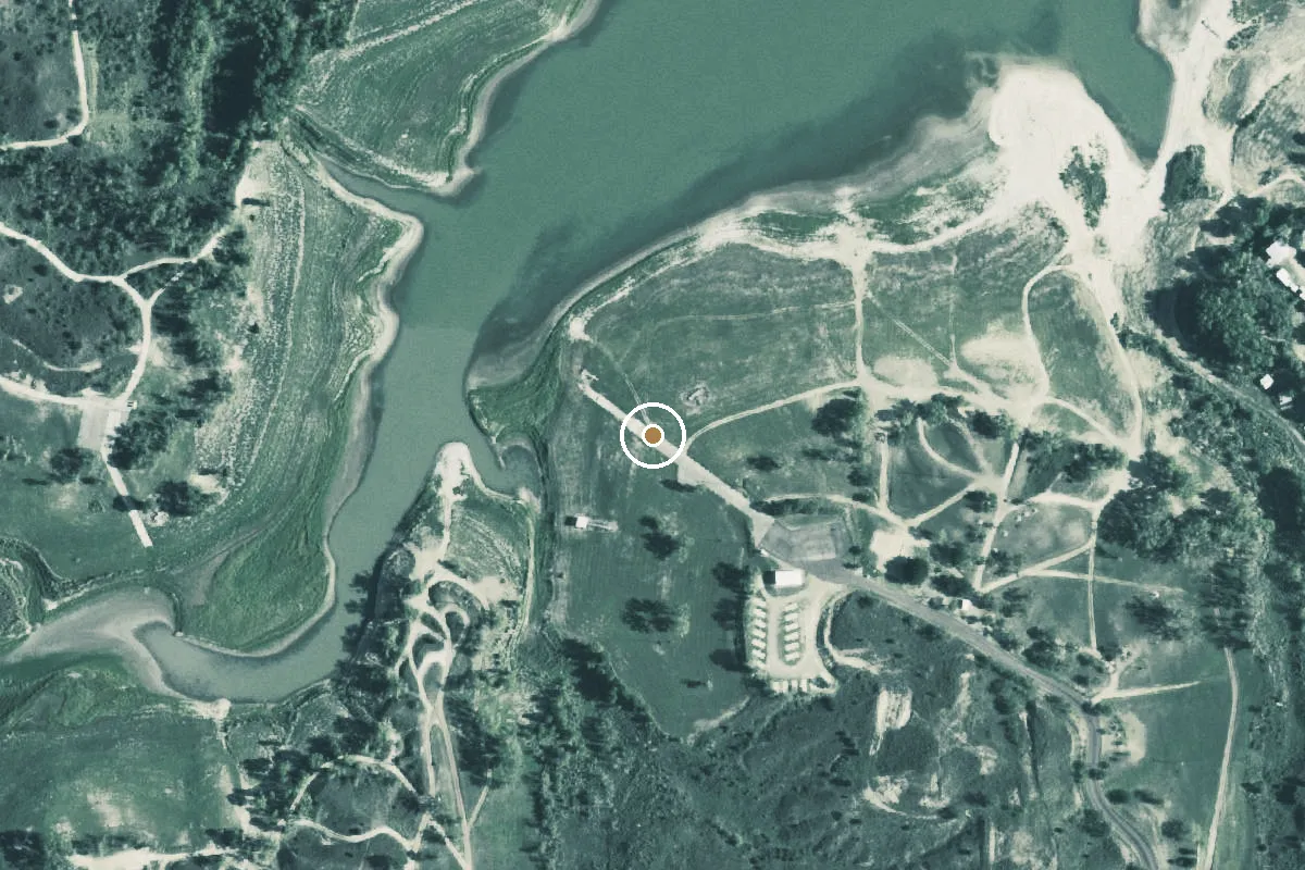 Aerial view of Lake Greenbelt Boat Ramp