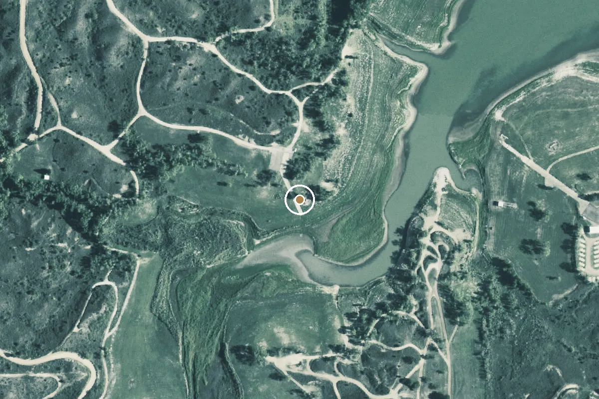Aerial view of Lake Greenbelt Boat Ramp