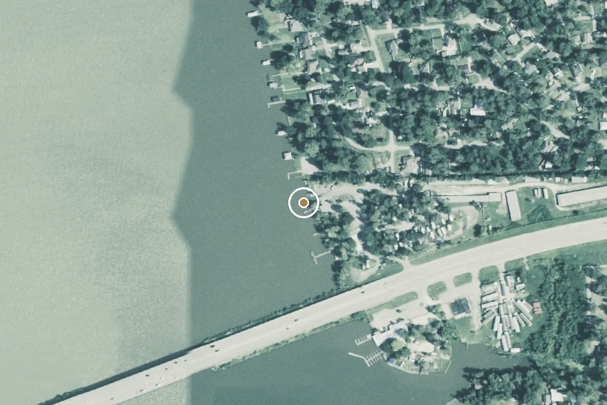 Aerial view of Lake Houston Boat Ramp