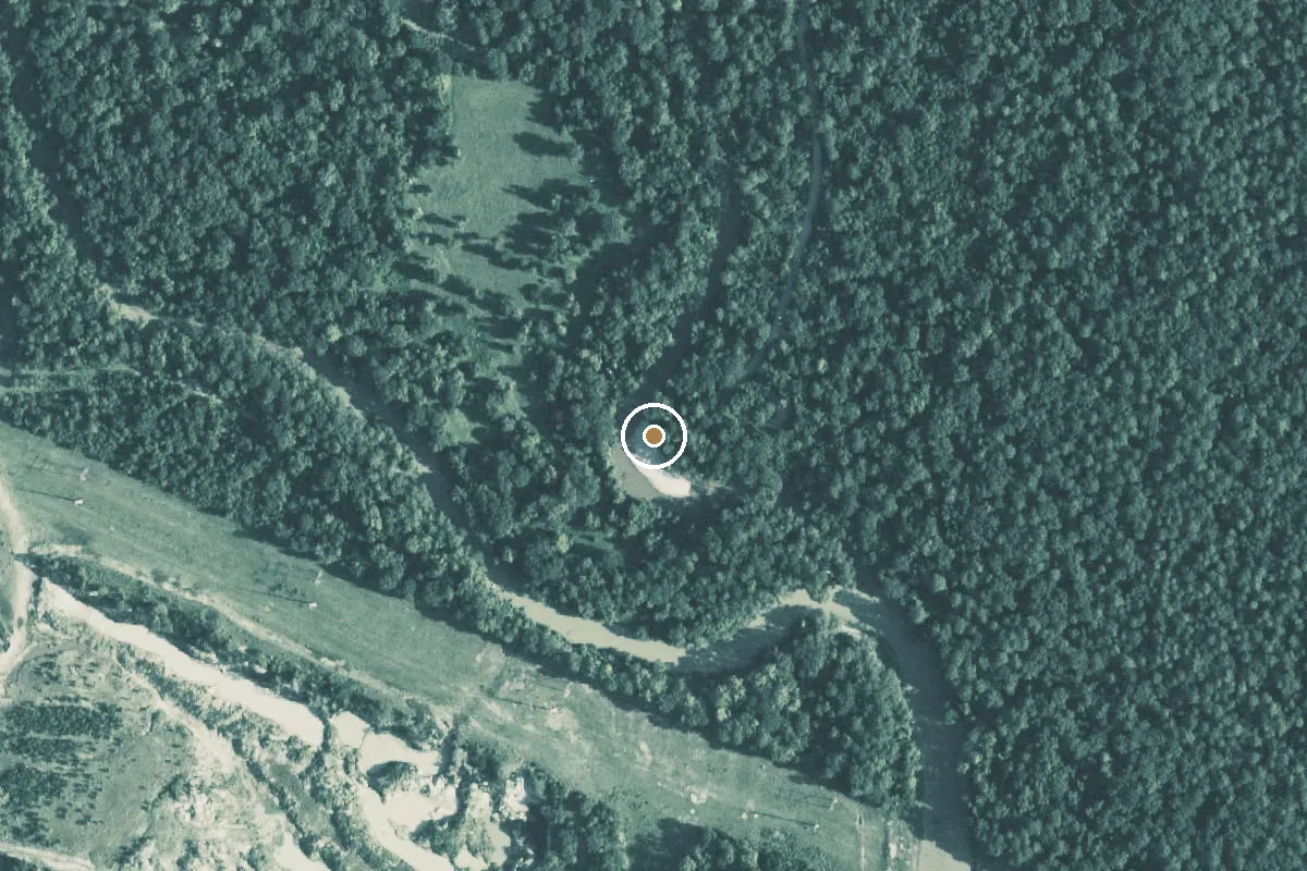 Aerial view of Lake Houston Wilderness Park Boat Ramp