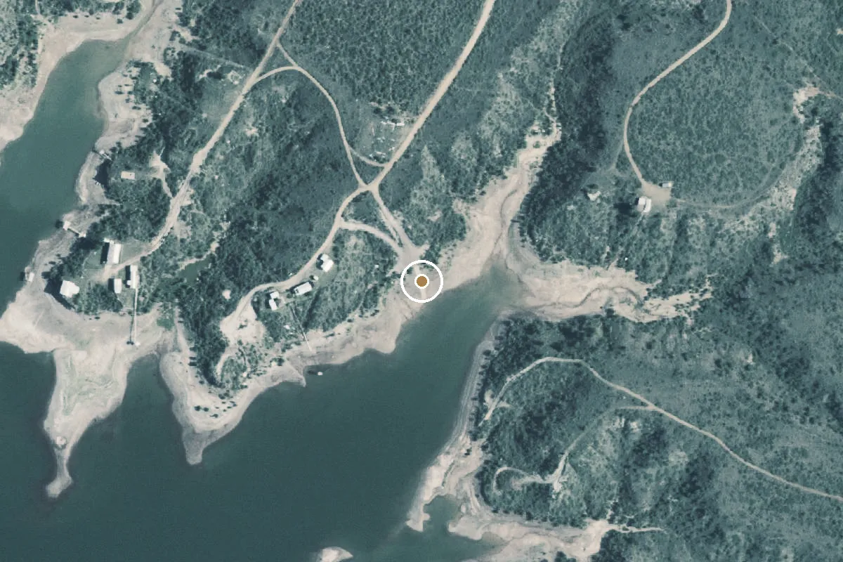 Aerial view of Lake Kemp Boat Ramp
