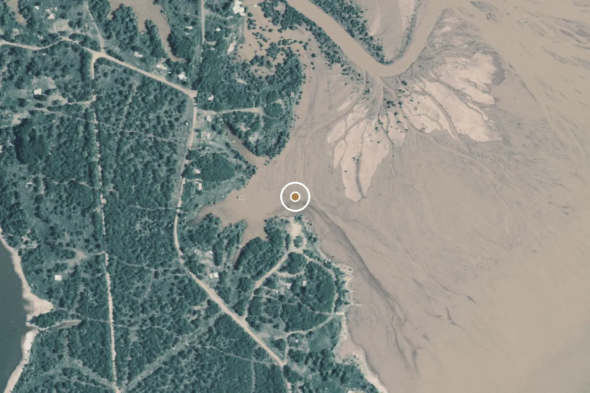 Aerial view of Lake Kemp Boat Ramp