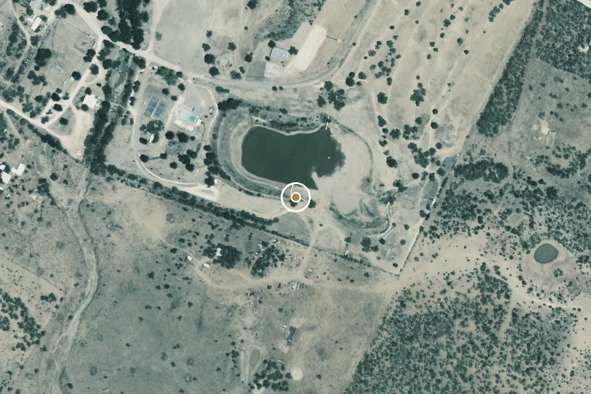 Aerial view of Lake Knierim County Park Boat Ramp
