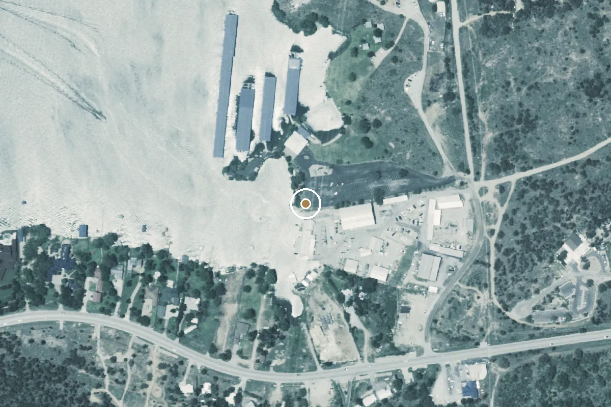 Aerial view of Lake LBJ Boat Ramp