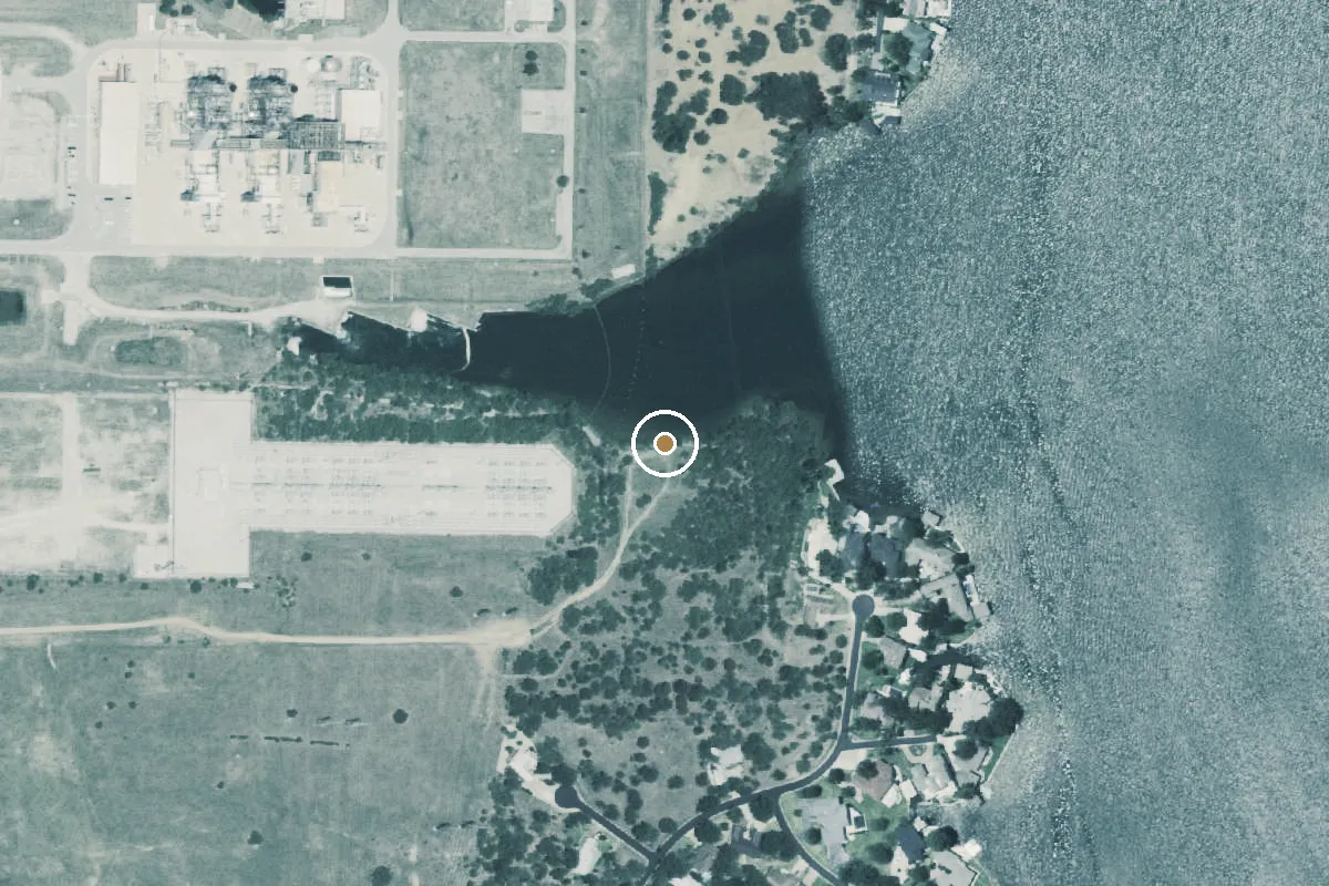 Aerial view of Lake LBJ Boat Ramp