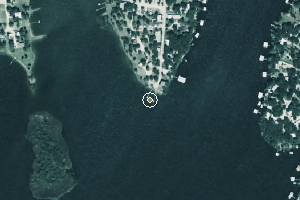Aerial view of Lake Leon Boat Ramp