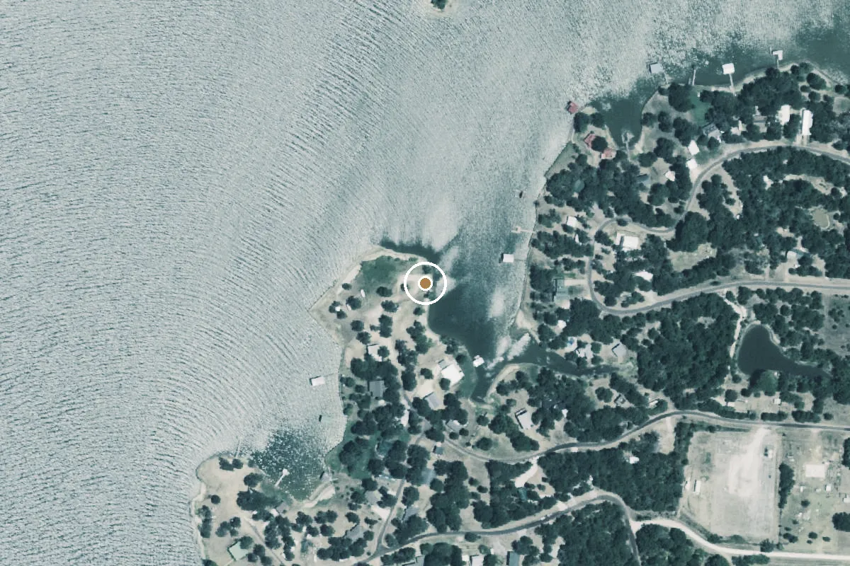 Aerial view of Lake Limestone Boat Ramp