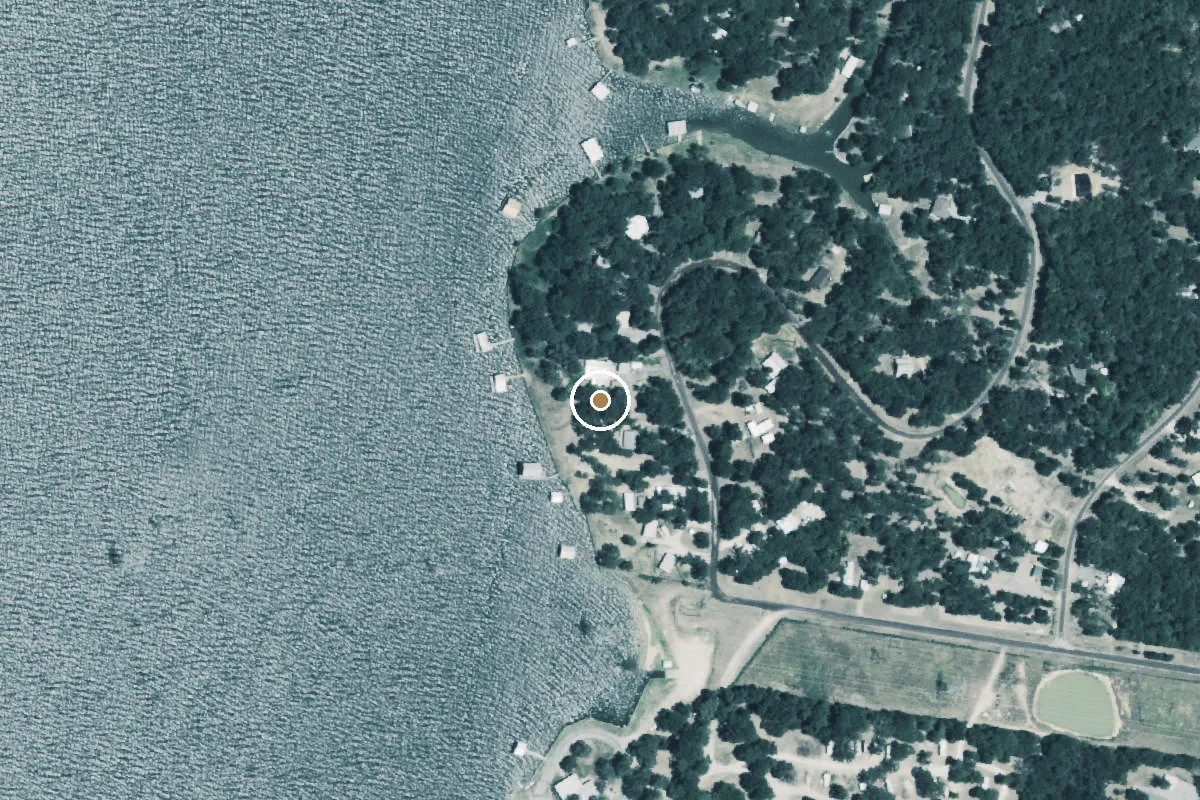 Aerial view of Lake Limestone Boat Ramp