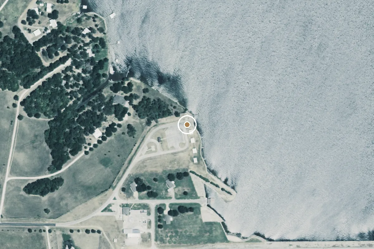 Aerial view of Lake Limestone Boat Ramp