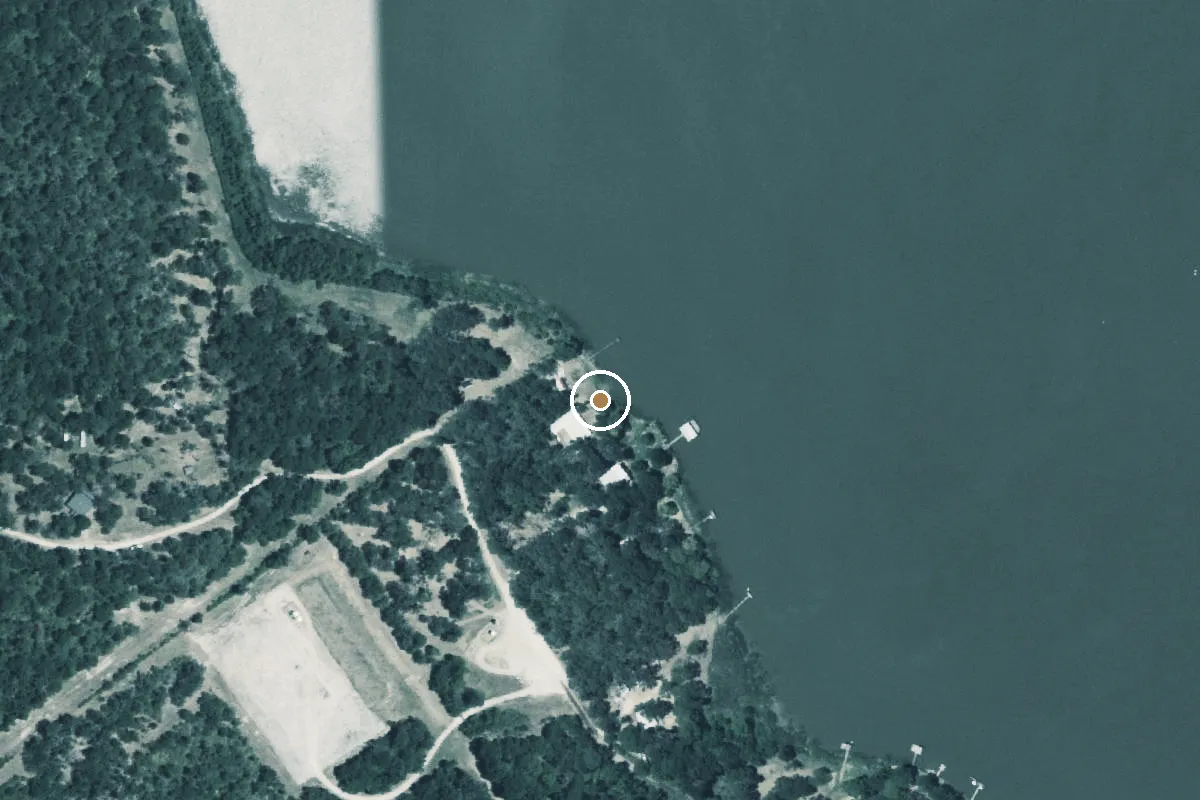Aerial view of Lake Limestone Boat Ramp