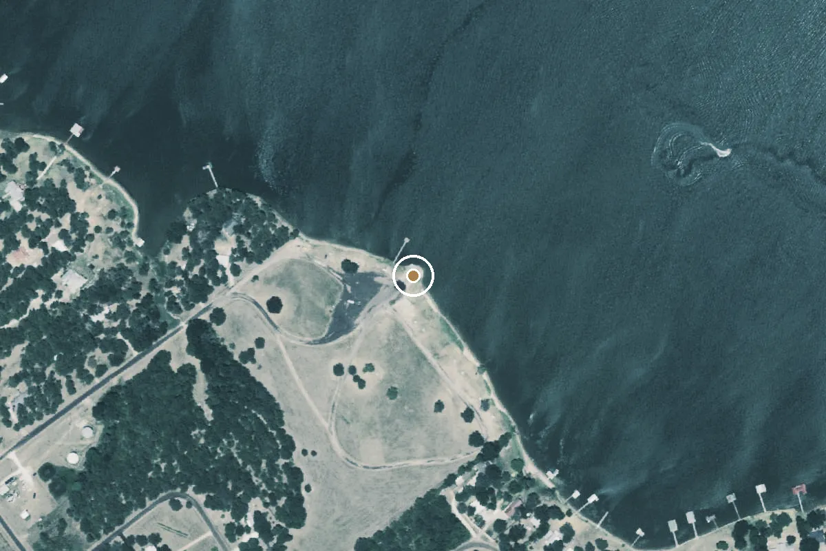 Aerial view of Lake Limestone Boat Ramp