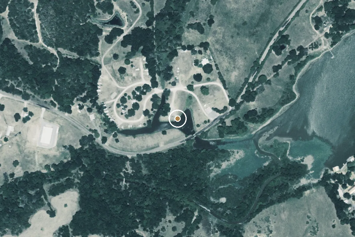 Aerial view of Lake Limestone Boat Ramp