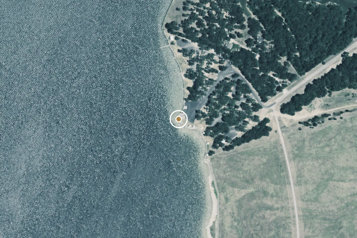 Aerial view of Lake Limestone Boat Ramp