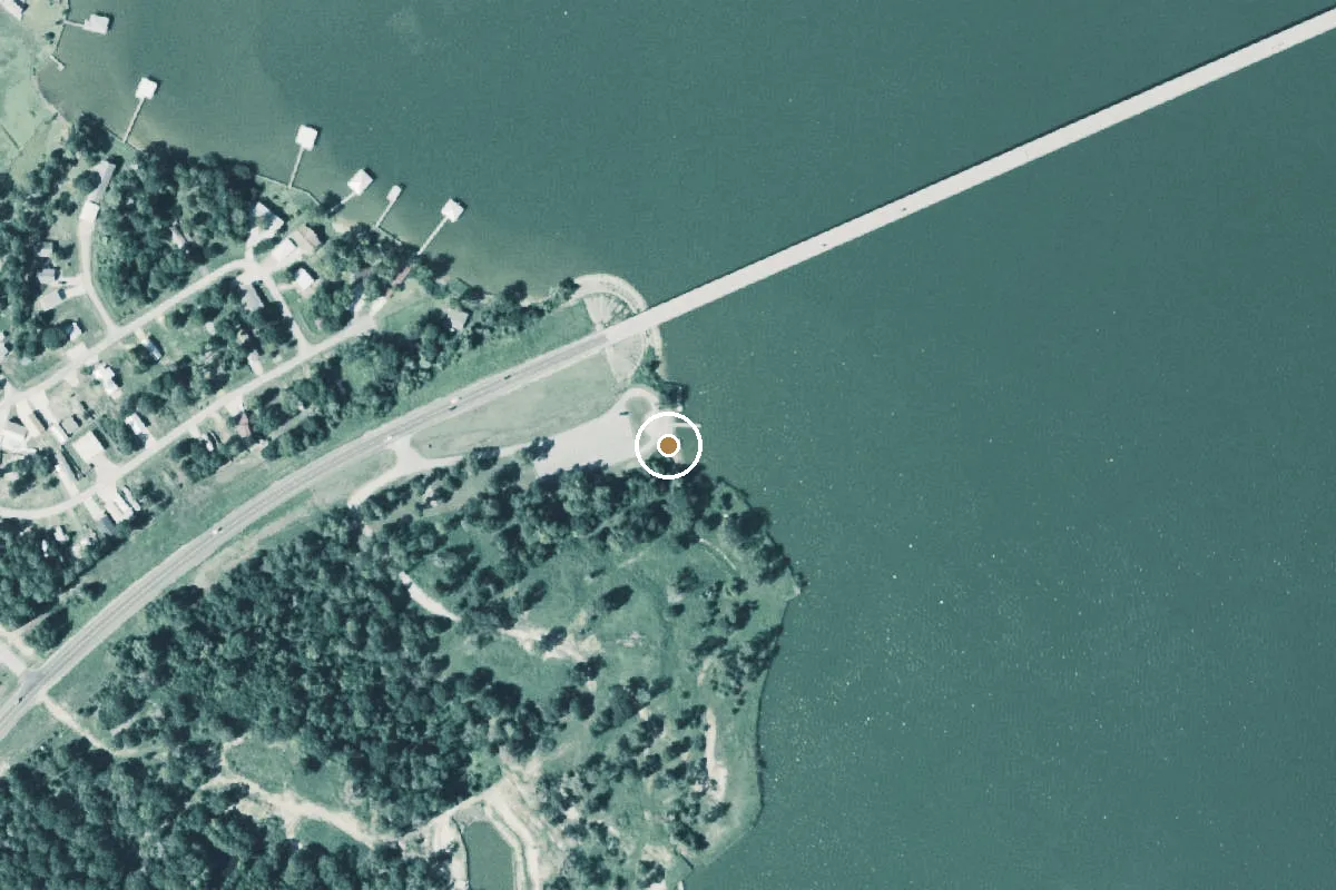 Aerial view of Lake Livingston Boat Ramp