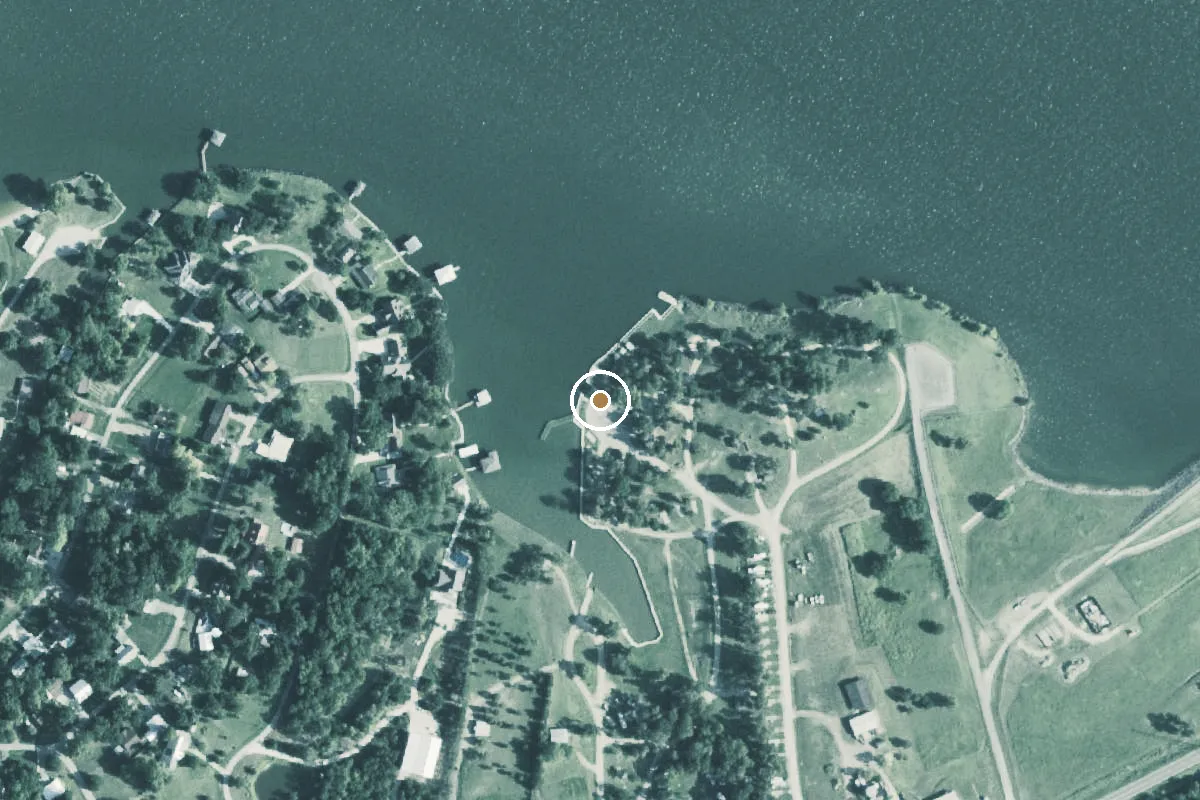 Aerial view of Lake Livingston Boat Ramp