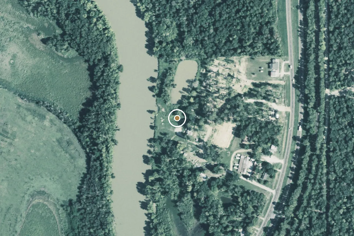 Aerial view of Lake Livingston Boat Ramp