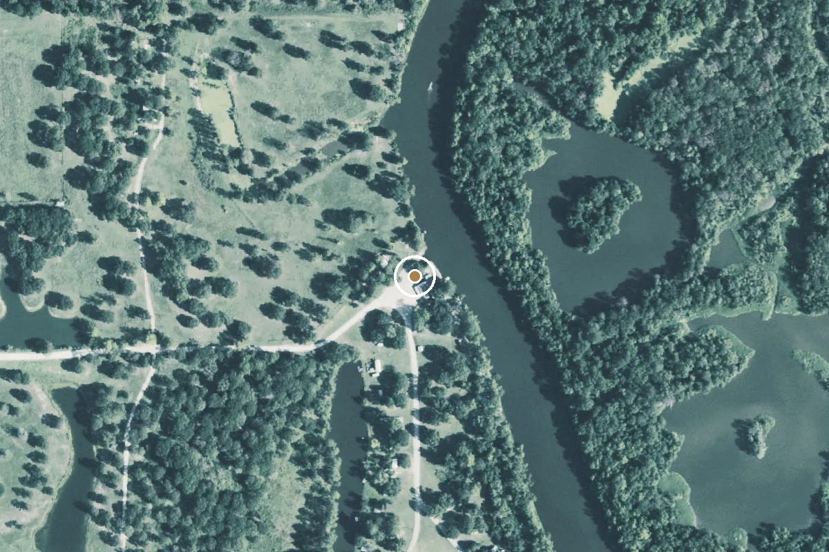 Aerial view of Lake Livingston Boat Ramp