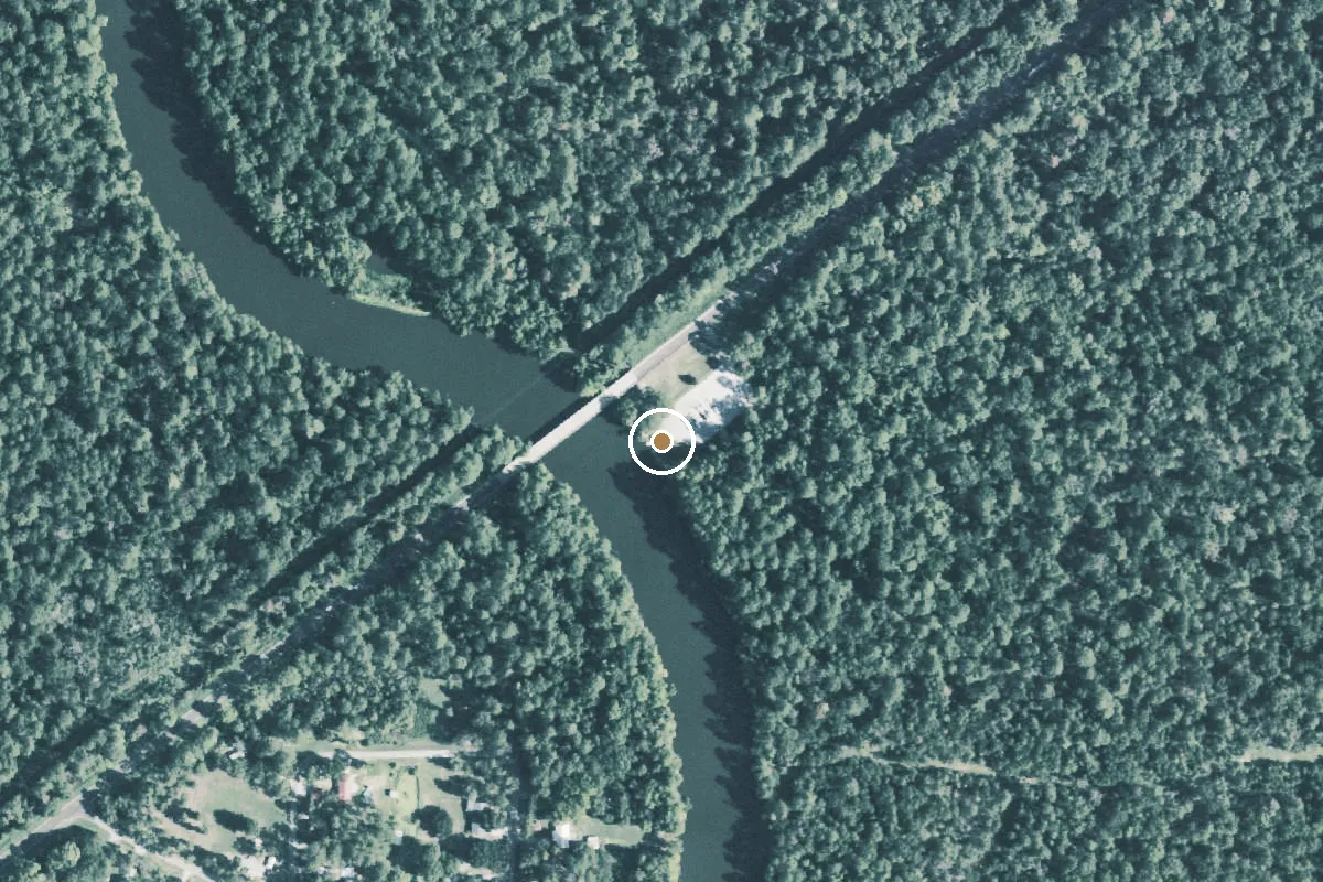 Aerial view of Lake Livingston Boat Ramp
