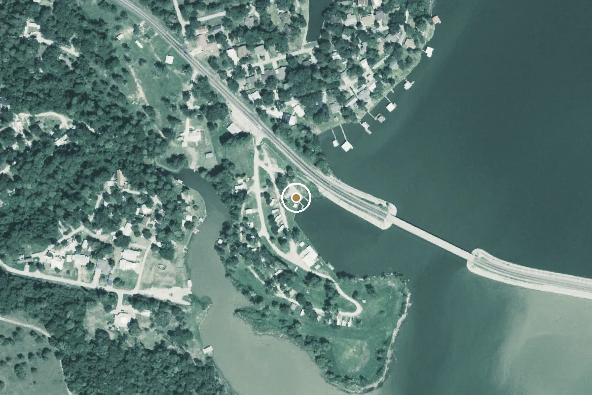 Aerial view of Lake Livingston Boat Ramp