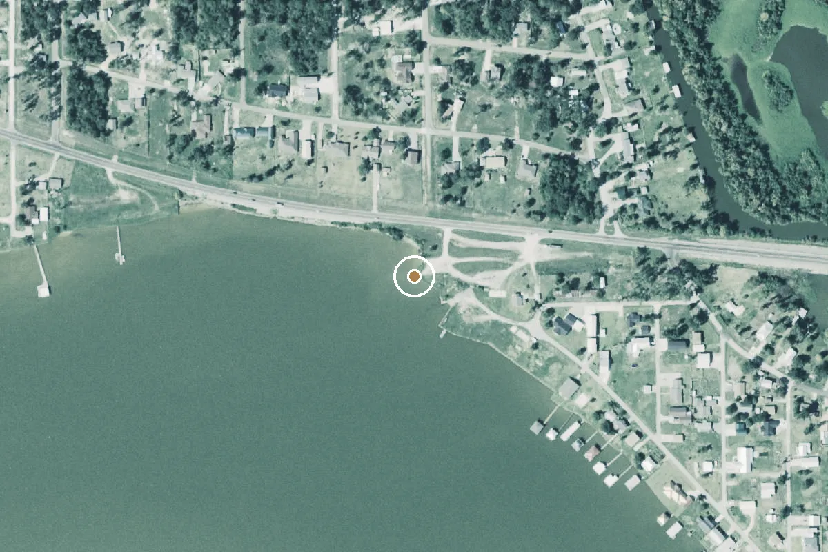 Aerial view of Lake Livingston Boat Ramp
