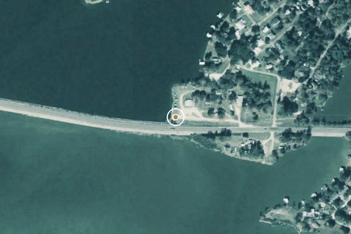 Aerial view of Lake Livingston Boat Ramp