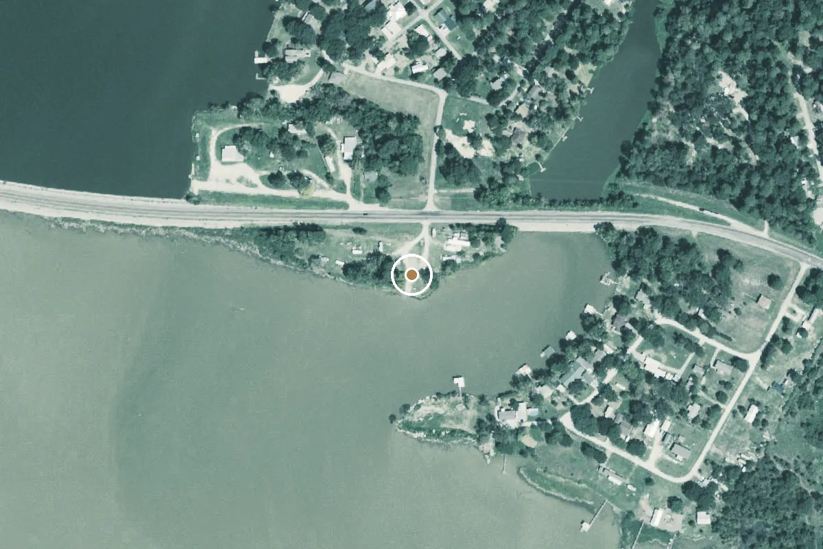 Aerial view of Lake Livingston Boat Ramp