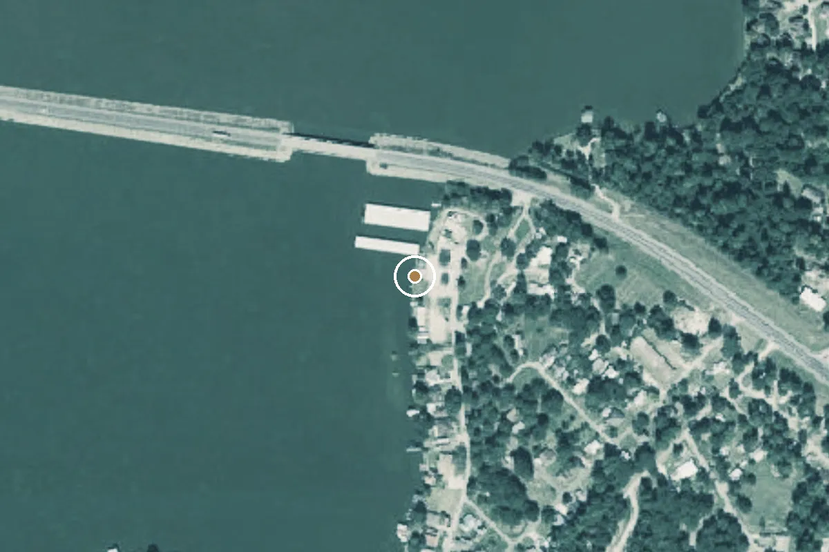 Aerial view of Lake Livingston Boat Ramp