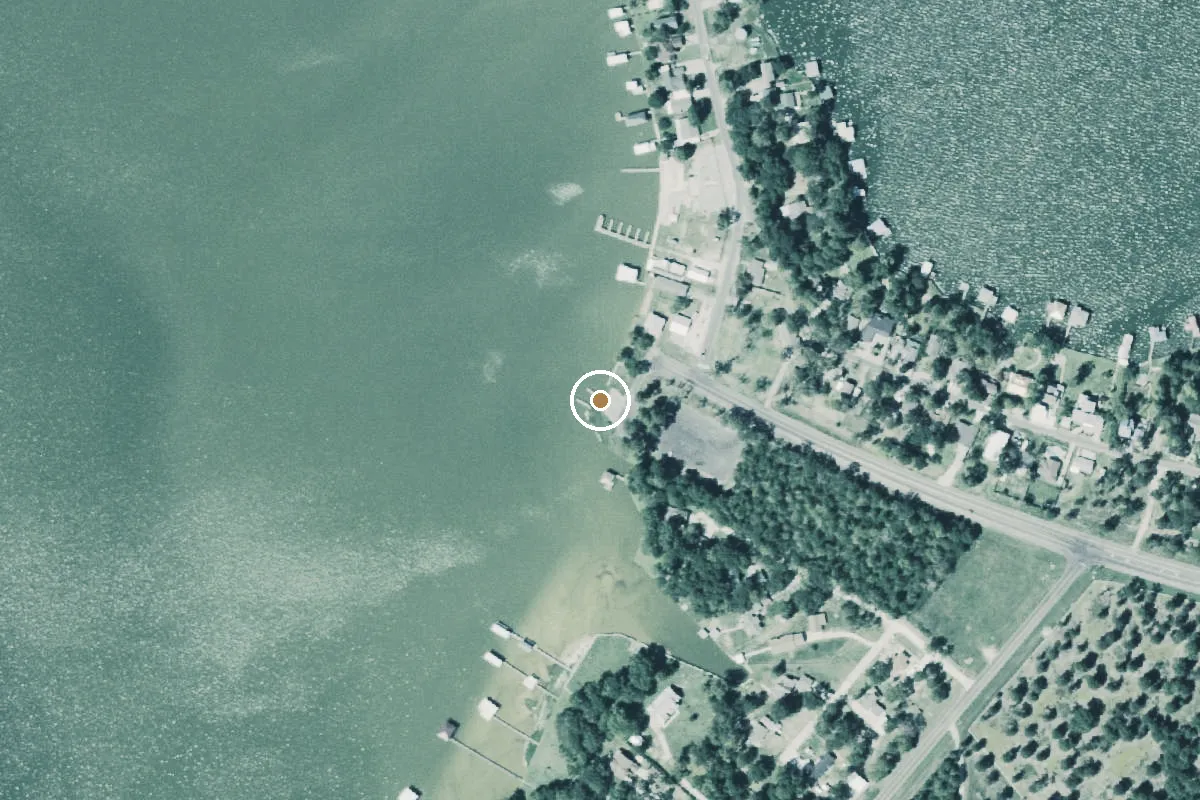 Aerial view of Lake Livingston Boat Ramp