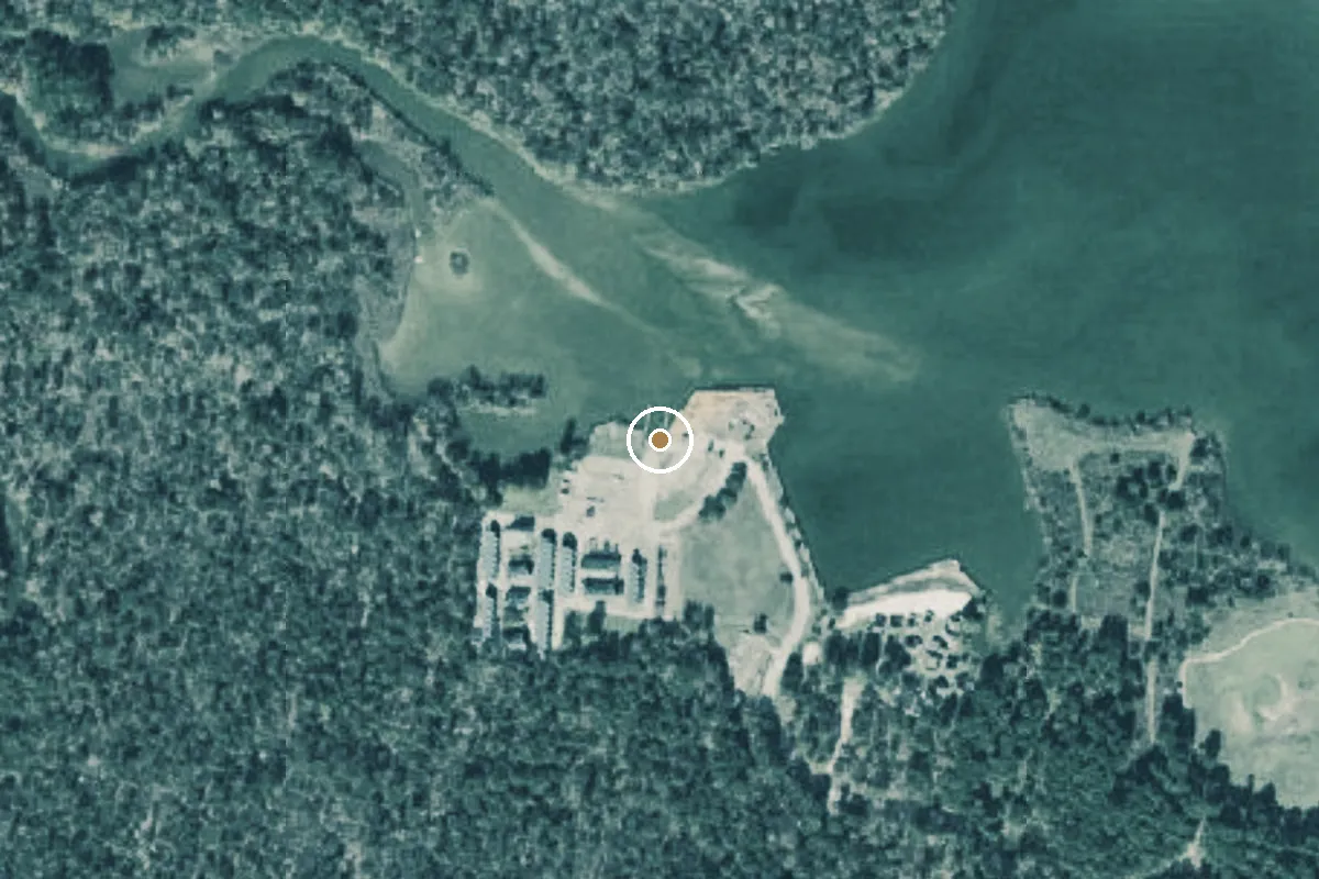 Aerial view of Lake Livingston Boat Ramp